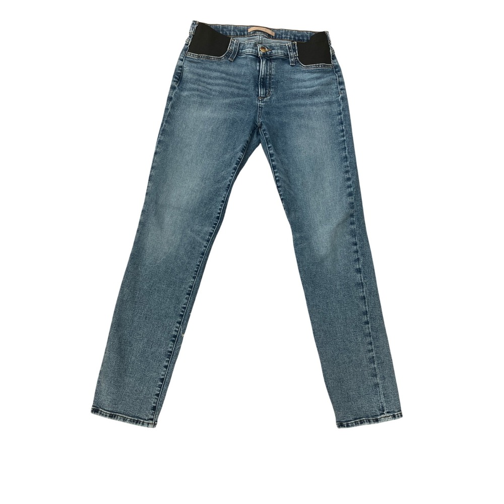 Joe's Jeans Womens 30 Straight Leg Maternity Elastic Side Panel Medium Wash Blue